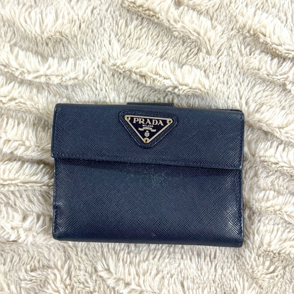 Prada Handbags - Prada Black Saffiano Leather Wallet